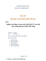 Nghiên cứu động cơ mua nước giải khát C2 của sinhviên trường Đại học kinh tế Đà Nẵng