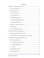 Nghiên cứu hành vi tiêu dùng và đo lường mức độ hài lòng của sinh viên Trường Đại Học Tây Đô với các quán cà phê trên khu vực Thạnh Mỹ