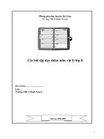 Các bài tập dạy thêm môn vật lý lớp 8