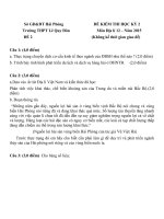 Đề thi học kì 2 môn Địa lý lớp 12 năm 2015 (Chương trình nâng cao) Trường THPT Lê Quý Đôn Hải Phòng đề số 2