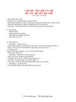 chủ đề mùa hè của bé đề tài bé yêu mùa hè 