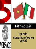 HỌC PHẦN :MARKETING THƯƠNG MẠI QUỐC TẾ