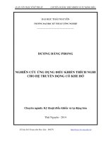 Nghiên cứu ứng dụng điều khiển thích nghi cho hệ truyền động có khe hở