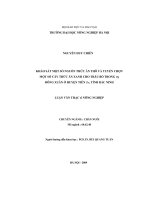 Khảo sát một số nguồn thức ăn thô và tuyển chọn một số cây thức ăn xanh cho trâu bò trong vụ đông xuân ở huyện tiên du, tỉnh bắc ninh 