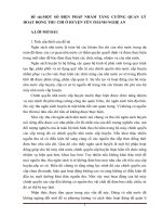 MỘT số BIỆN PHÁP NHẰM TĂNG CƯỜNG QUẢN lý HOẠT ĐỘNG THU CHI ở HUYỆN yên THÀNH NGHỆ AN 