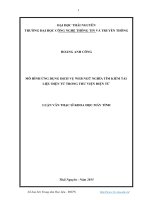 Mô hình ứng dụng dịch vụ web ngữ nghĩa tìm kiếm tài liệu điện tử trong thư viện điện tử
