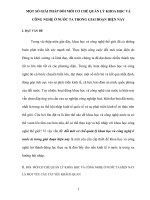 MỘT số GIẢI PHÁP đổi mới cơ CHẾ QUẢN lý KHOA học và CÔNG NGHỆ ở nước TA TRONG GIAI đoạn HIỆN NAY