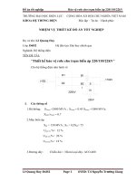 Đồ án tốt nghiệp: Thiết kế bảo vệ rơle cho trạm biến áp 22011022kV