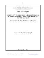 Nghiên cứu ứng dụng hệ điều khiển dự báo để điều khiển nhiệt độ lô sấy trong dây truyền xeo giấy
