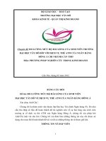 ĐO LƯỜNG MỨC ĐỘ HÀI LÒNG CỦA SINH VIÊN TRƯỜNGĐẠI HỌC TÂY ĐÔ ĐỐI VỚI DỊCH VỤ THẺ ATM CỦA NGÂN HÀNG ĐÔNG Á CHI NHÁNH CẦN THƠ