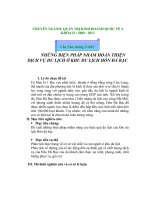 NHỮNG BIỆN PHÁP NHẰM HOÀN THIỆN DỊCH VỤ DU LỊCH Ở KHU DU LỊCH HÒN ĐÁ BẠC