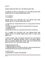 THỰC TRẠNG VIỆC VẬN DỤNG NGUYÊN TẮC TẬP TRUNGDÂN   CHỦ   VÀ  PHƯƠNG   HƯỚNG  NÂNG   CAO   HOẠT  ĐỘNGQUẢN LÝ HÀNH CHÍNH NHÀ NƯỚC VIỆT NAM NHẰM ĐẢM BẢO NGUYÊN TẮC TẬP TRUNG DÂN CHỦ