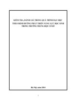 Tài liệu Dạy học và kiểm tra đánh giá  môn Địa lý THCS