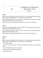 Đề thi HK 2 môn Lịch sử lớp 11 năm 2013 (Chương trình nâng cao)  Bài 2
