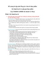 Đề cương ôn tập môn phụ gia và bao bì thực phẩm 15SH0101