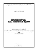 LATS  Hoàn thiện pháp luật về gia đình ở Việt Nam hiện nay