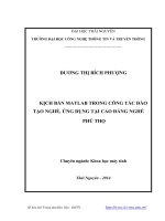 Kịch bản Matlab trong công tác đào tạo nghề, ứng dụng tại cao đẳng nghề Phú Thọ