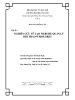 Báo cáo niên luận nghiên cứu về tạo website quản lý hội thảo websubrev