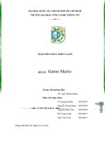 NHẬP MÔN PHÁT TRIỂN GAME ĐỀ TÀI  Game Mario