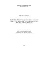 phân tích tình hình chế biến xuất khẩu tại công ty cổ phần xuất nhập khẩu thủy sản bến tre (aquatexbentre)