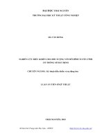 Nghiên cứu điều khiển cho đối tượng với mô hình tuyến tính có thông số bất định