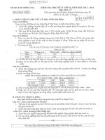 Đề thi HK 2 môn Địa lý lớp 12 năm 2014  Sở GDĐT Đồng Nai