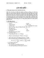 Thiết kế môn học lý thuyết ô tô  