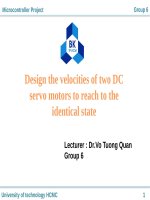 tiết kế bộ điều khiển vận tốc 2 động cơ DC servo  ( đính kèm mạch code)
