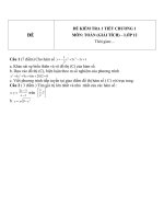 Đề kiểm tra 1 tiết môn toán lớp 12 phần giải tích chương 1 đề 114 