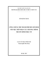 Công chúng trẻ TP  HCM với việc tiếp nhận các chương trình truyền hình thực tế 