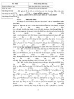 Tình hình hội chứng rối loạn hô hấp và sinh sản ở lợn trên địa bàn tỉnh bắc giang và một số chỉ tiêu năng suất sinh sản của đàn lợn nái sau dịch 