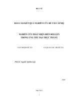 NGHIÊN CỨU PHÁT HIỆN BIẾN ĐỔI GEN  TRONG UNG THƯ ĐẠI TRỰC TRÀNG 