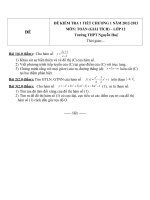 Đề kiểm tra 1 tiết môn toán lớp 12 phần giải tích chương 1 đề 65 