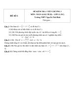 Đề kiểm tra 1 tiết môn toán lớp 12 phần giải tích chương 1 đề 66 