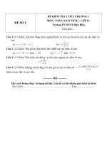 Đề kiểm tra 1 tiết môn toán lớp 12 phần giải tích chương 1 đề 75 