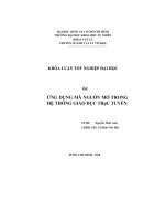 Ứng dụng mã nguồn mở trong hệ thống giáo dục trực tuyến 