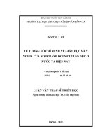 Tư tưởng hồ chí minh về giáo dục và ý nghĩa của nó đối với đổi mới giáo dục ở nước ta hiện nay 