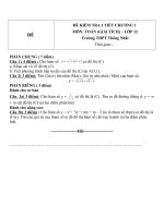 Đề kiểm tra 1 tiết môn toán lớp 12 phần giải tích chương 1 đề 41 