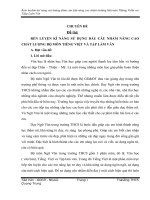 RÈN LUYỆN KĨ NĂNG SỬ DỤNG DẤU CÂU NHẰM NÂNG CAO CHẤT LƯỢNG BỘ MÔN TIẾNG VIỆT VÀ TẬP LÀM VĂN