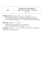 Đề kiểm tra 1 tiết môn toán lớp 12 phần giải tích chương 1 đề 56 