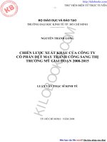 Chiến lược xuất khẩu của công ty cổ phần dệt may thành công