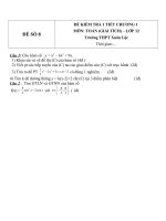 Đề kiểm tra 1 tiết môn toán lớp 12 phần giải tích chương 1 đề 49 