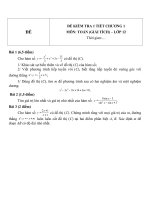 Đề kiểm tra 1 tiết môn toán lớp 12 phần giải tích chương 1 đề 111 