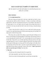 HÀNH VI GỬI TIỀN TIẾT KIỆM CỦA NGƯỜI DÂN QUẬN CÁI RĂNG-TP. CẦN THƠ