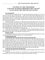 SKKN vận dụng tư liệu tham khảo làm sáng tỏ, khẳng định kiến thức lịch sử và gây hứng thú cho tiết dạy lịch sử