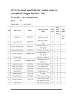 Quy hoạch quản lý chất thải rắn công nghiệp của thành phố đà nẵng giai đoạn 2015 – 2020