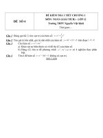 Đề kiểm tra 1 tiết môn toán lớp 12 phần giải tích chương 1 đề 5 