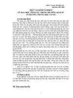 SKKN MỘT VÀI KINH NGHIỆM VỀ DẠY HỌC TÍCH CỰC TRONG BỘ MÔN LỊCH SỬ Ở TRƯỜNG TRUNG HỌC CƠ SỞ