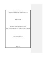 Nghiên cứu phát triển du lịch dựa vào cộng đồng tại cù lao ông hổ, an giang 