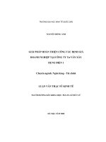 GIẢI PHÁP HOÀN THIỆN CÔNG tác ĐỊNH GIÁ DOANH NGHIỆP tại CÔNG TY tư vân xây DỰNG điện 1 
